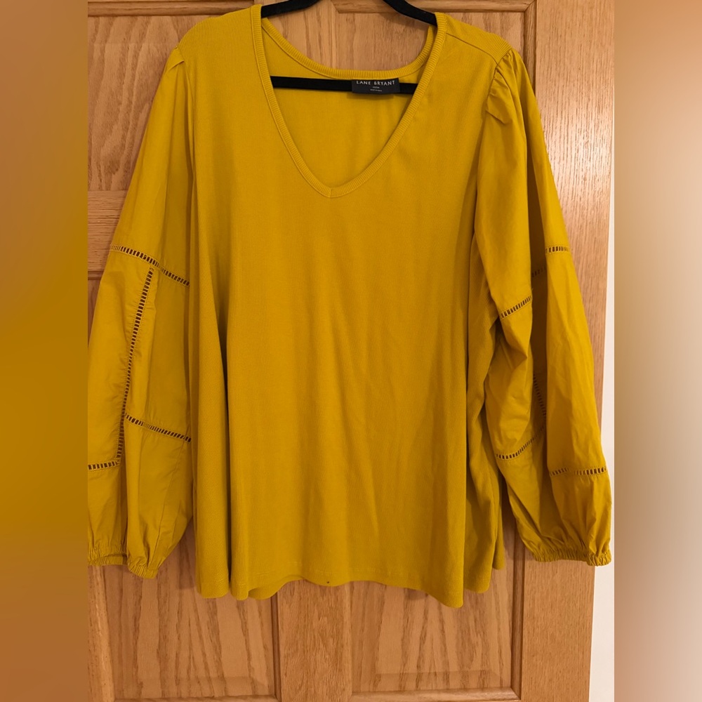 Lane Bryant Mustard Yellow Blouse